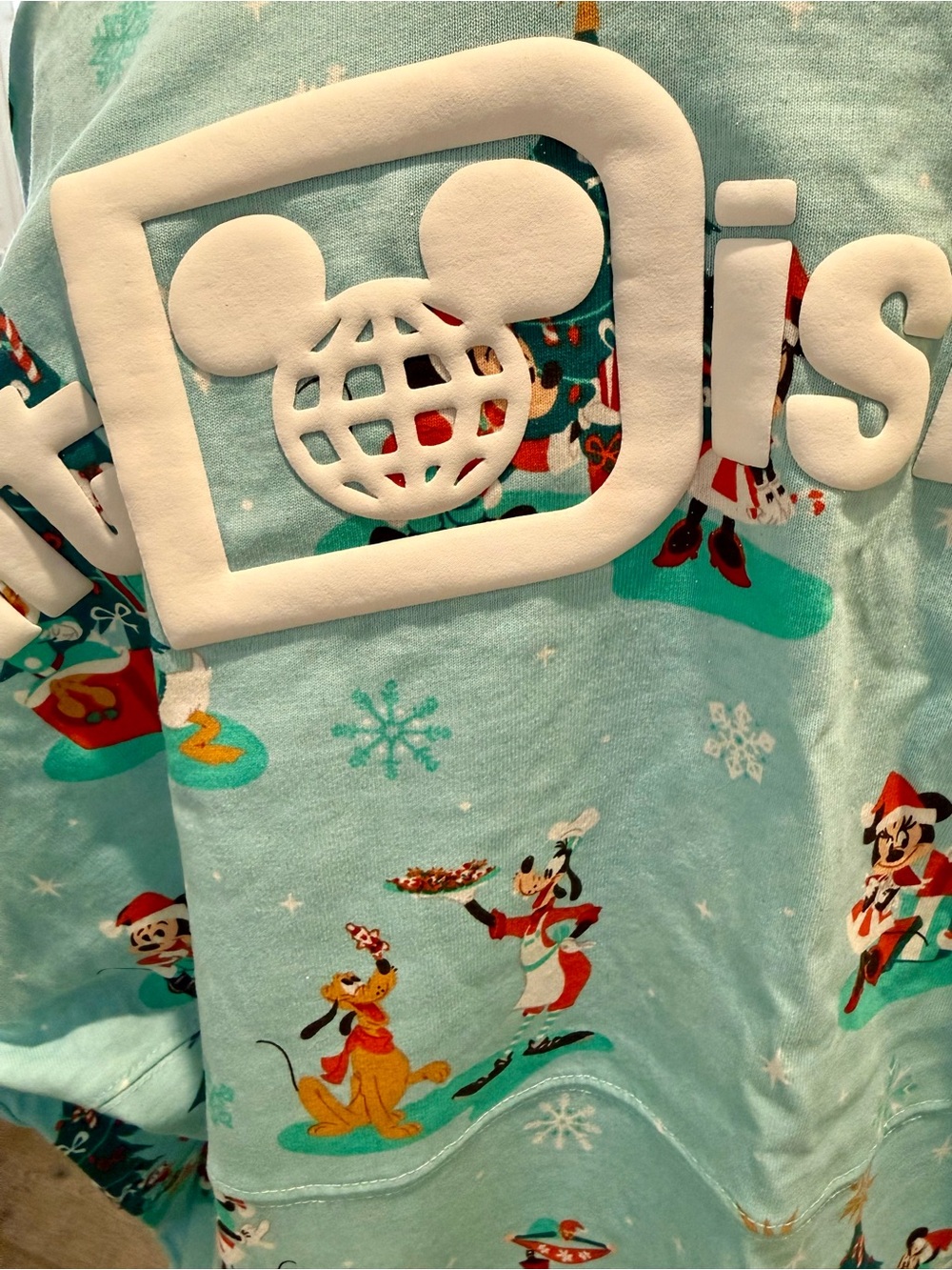 Disney Parks Unisex Holiday Spirit Jersey with Mickey & Festive Print - NWOT - Picture 4 of 4
